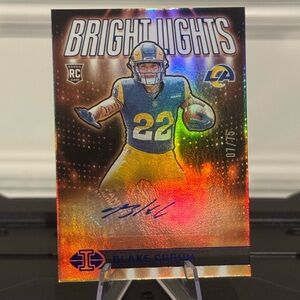 🔥 2024 Panini Illusions Blake Corum Autograph /75 Bright Lights Signature Rookie